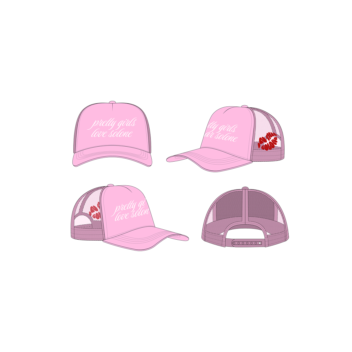 "PRETTY GIRLS LOVE SOLONE" TRUCKER CAP