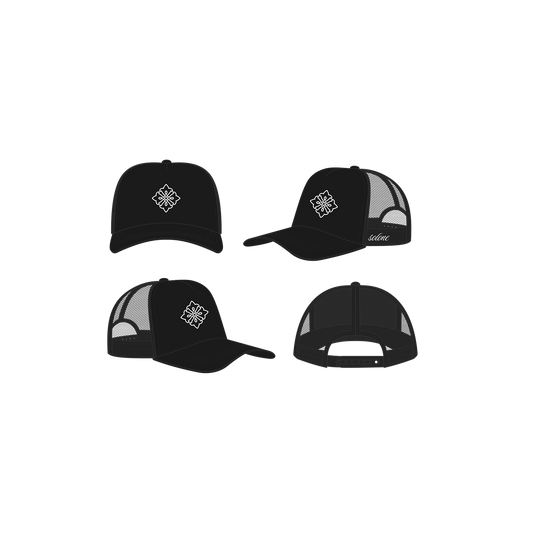 BLACK "SOLONE" TRUCKER CAP